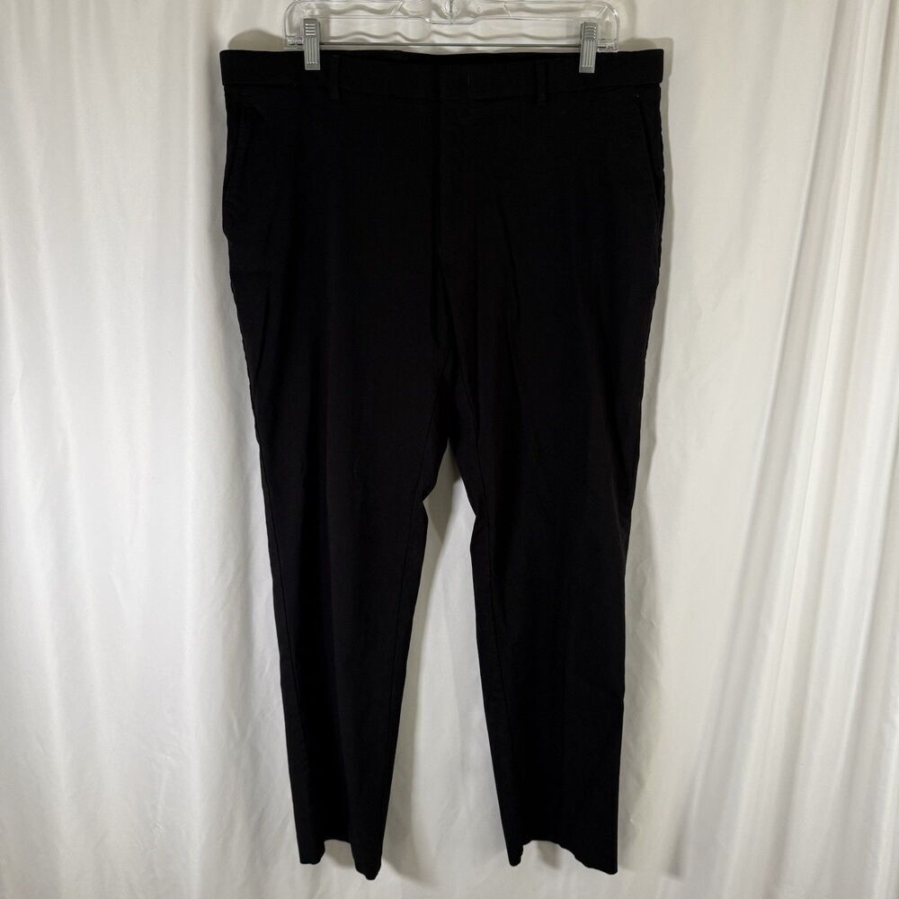 Ralph Lauren Dress Pants Men's 38x30 Black Flat Front Pockets Stretch